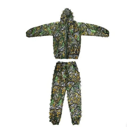 Men Women Kids   Suit  Leaves Clothing Hunting Suit Pants Hooded Jacket