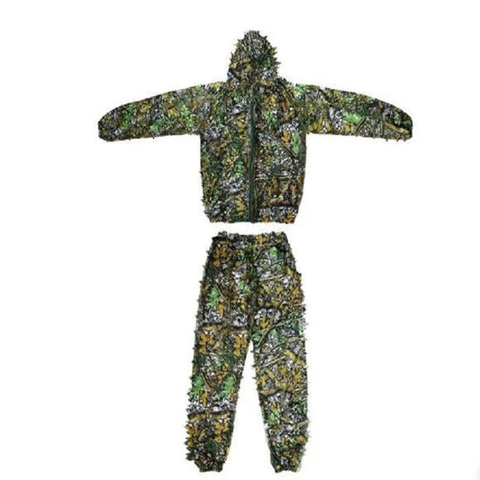 Men Women Kids   Suit  Leaves Clothing Hunting Suit Pants Hooded Jacket