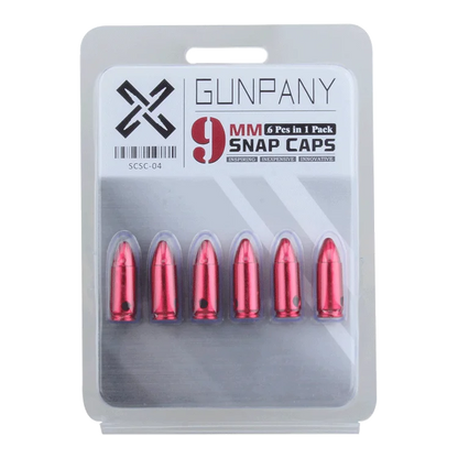 6/12 Pack 9mm Snap Cap Pistol Dry Firing Fake Cartridge For Gunsmithing Training