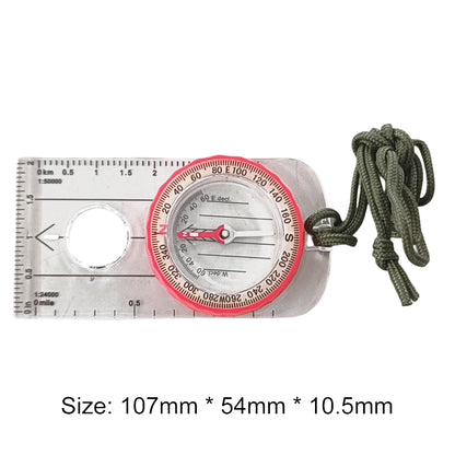 Luminous Compass Shockproof Waterproof Mountaineering Compass High Accuracy Outdoor with Magnifier for Climbing Biking Exploring