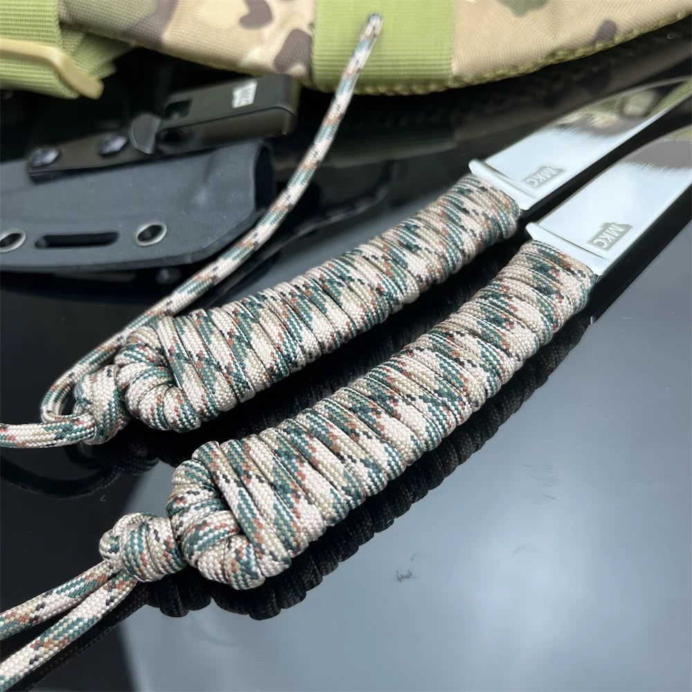 Straight Knife   Blade Nylon Rope Handle C