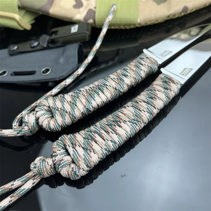 Straight Knife   Blade Nylon Rope Handle C