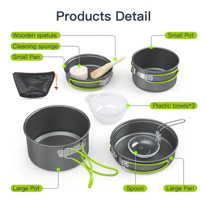 Portable Outdoor Tableware Camping Cookware