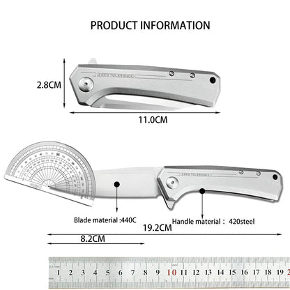 Flipper Marbled Carbon Fiber Folding Knife Tactical Survival Outdoor EDC Pocket Tools