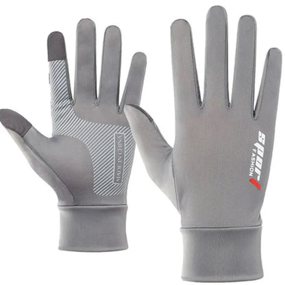 Fishing Gloves Breathable Two Fingers Elastic Summer Ice Silk Sunscreen Anti-slip Apparel