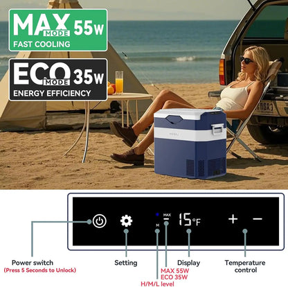 Car Fridge Portable 12V Refrigerator 40 Quart 12 Volt Freezer Compressor Cooler