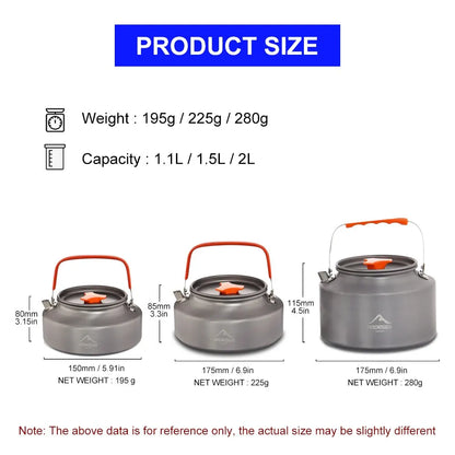 Camping Water Kettle Outdoor Coffee Kettle Tableware
