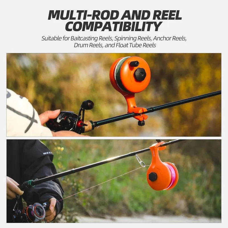 RUNCL Fishing Line Winder – Portable Spooling Tool for Casting and Spinning Reels, Prevents Line Twist, Non-Slip Handle with Sci