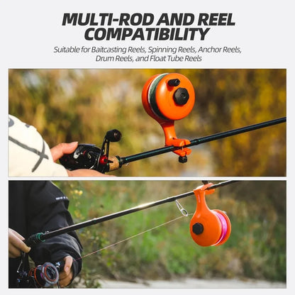 RUNCL Fishing Line Winder – Portable Spooling Tool for Casting and Spinning Reels, Prevents Line Twist, Non-Slip Handle with Sci