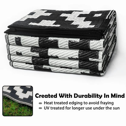 6x9ft Reversible Camping Mats  Large Floor Mat and Rug for Outdoors