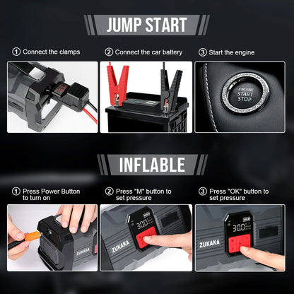 Car Jump Starter 150PSI Air Compressor