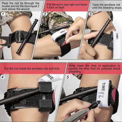 Emergency Tourniquet Outdoor Portable First Aid Quick Slow Release Tourniquets