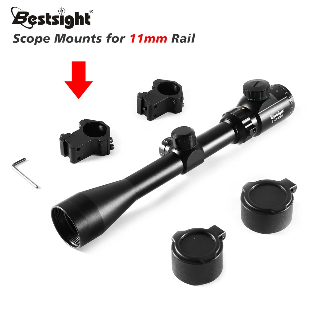 Riflescope 3-9x40 Rifle Sniper Scope Red or Green Illuminated Optical with Mounts  Fit Free Crosshair
