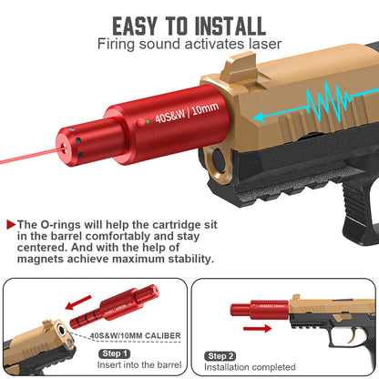 40S&W dual-purpose magnetic suction laser training bullet, red dot laser training bullet, dry powder laser training bullet