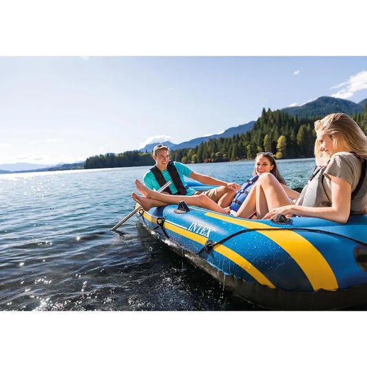Inflatable Boat Series: Includes Deluxe Boat Oars and High-Output Pump