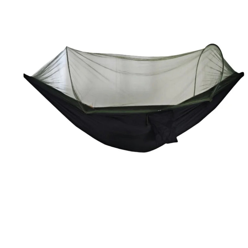 Outdoor camping hammock and mosquito-proof hammock, landing hanging bed net, easy to carry outdoor camping equipment hammock