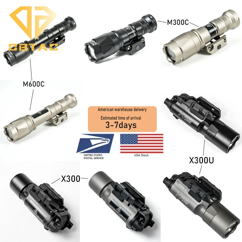 Metal Flashlight Strobe Scout Light Hunting Weapon Scout Light Fit 20mm Rail