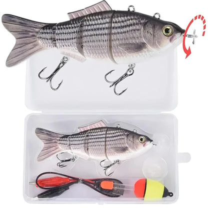 Electric Fishing Lure Multi Jointed Wobbler Swimbait USB Rechargeable Robotic Lure Artificial Hard Baits Fishing Accessories