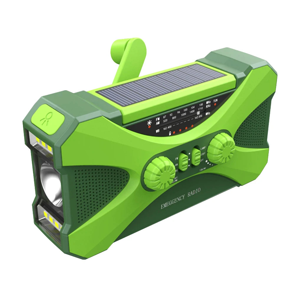 Emergency Radio Solar Hand Crank LED Flashlight/Reading Light/SOS Alarm Survival Tool