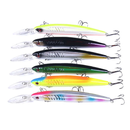 14.5cm 12g  Fishing Lure Minnow Wobblers Hard Bait For Freshwater Bass Carp Pike Tackle Isca Pesca Artificial Bait