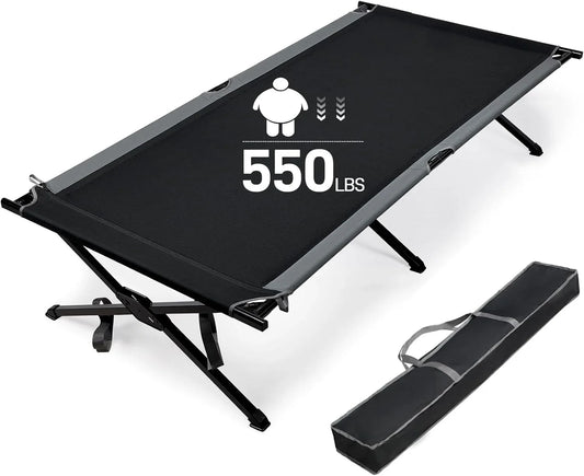 Wide Camping Cot for Adults with Carry Bag
