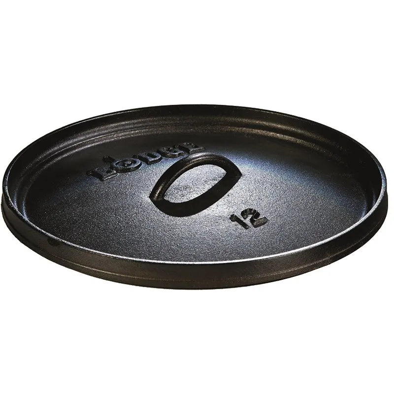 Lodge 8 Quart Pre-Seasoned Cast Iron Camp Dutch Oven with Lid - Dual Handles - Use in the Oven, on the Stove, on the Grill  open fire
