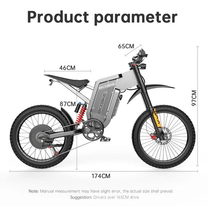 EKX X21 Max Electric Motorcycles 3000W Brushless Gearless Motors 60V30AH Lithium Battery Speed 85Kmh Adult Off Road Ebike