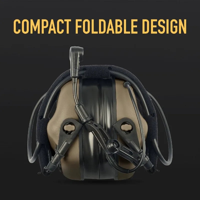 Tactical Headset Hunting & Shooting Earmuffs with Microphone, Sound Amplification,