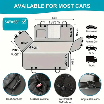 Dog Car Seat Cover for Pets 100% Waterproof Seat