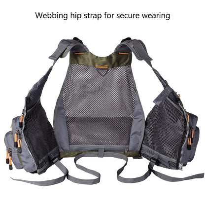 Breathable Fishing Vest Outdoor Sports Fly Swimming Adjustable Vest Fishing Tackle