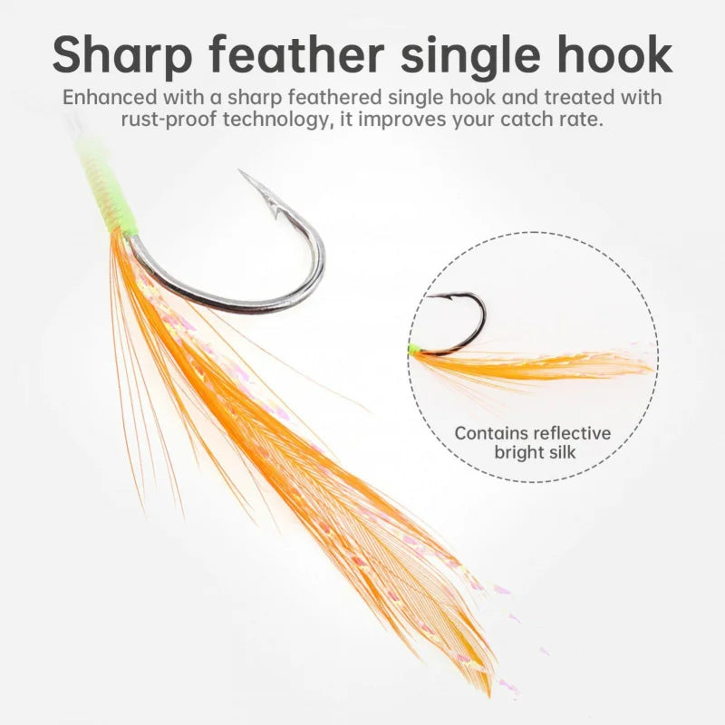Twisted Metal Fishing Lures Spinner Hard Baits 360 Degree Rotating Spoon Lures Feather Metal Jigs