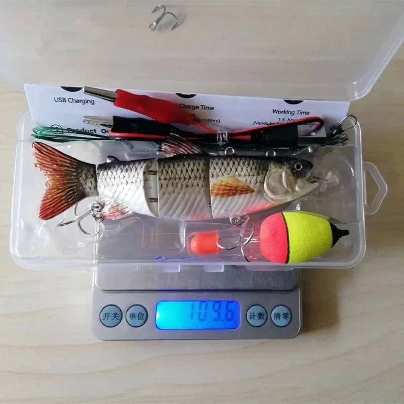 Electric Fishing Lure Multi Jointed Wobbler Swimbait USB Rechargeable Robotic Lure Artificial Hard Baits Fishing Accessories