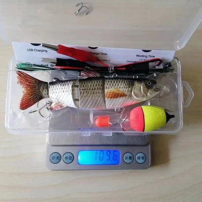 Electric Fishing Lure Multi Jointed Wobbler Swimbait USB Rechargeable Robotic Lure Artificial Hard Baits Fishing Accessories