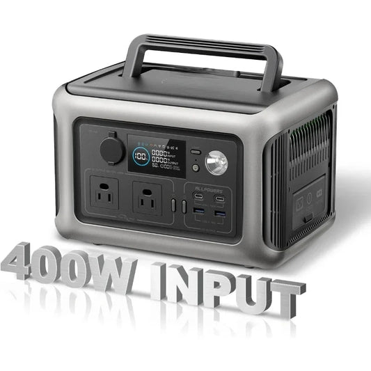 Portable Power Station, 2  400W Max Input, MPPT Solar