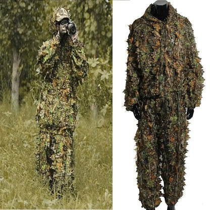 Camouflage 3D Leafy   Hunting Clothing Combat Clothes Set