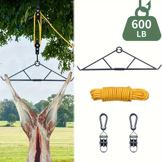 Max To 700 LBS  Pulley Lift System    Butcher Hunting Accessories Gift Set