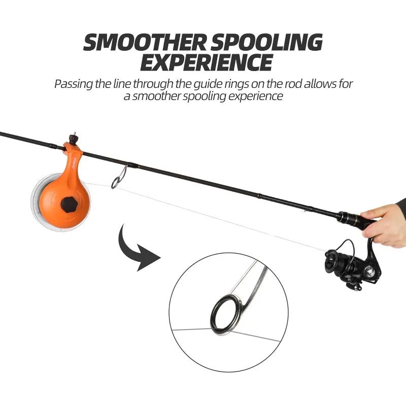 RUNCL Fishing Line Winder – Portable Spooling Tool for Casting and Spinning Reels, Prevents Line Twist, Non-Slip Handle with Sci
