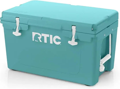 65 QT Ultra-Tough Cooler Hard Insulated Portable Ice Chest Box for Beach, Drink, Beverage, Camping, Picnic, Fishing, Boat, Barb