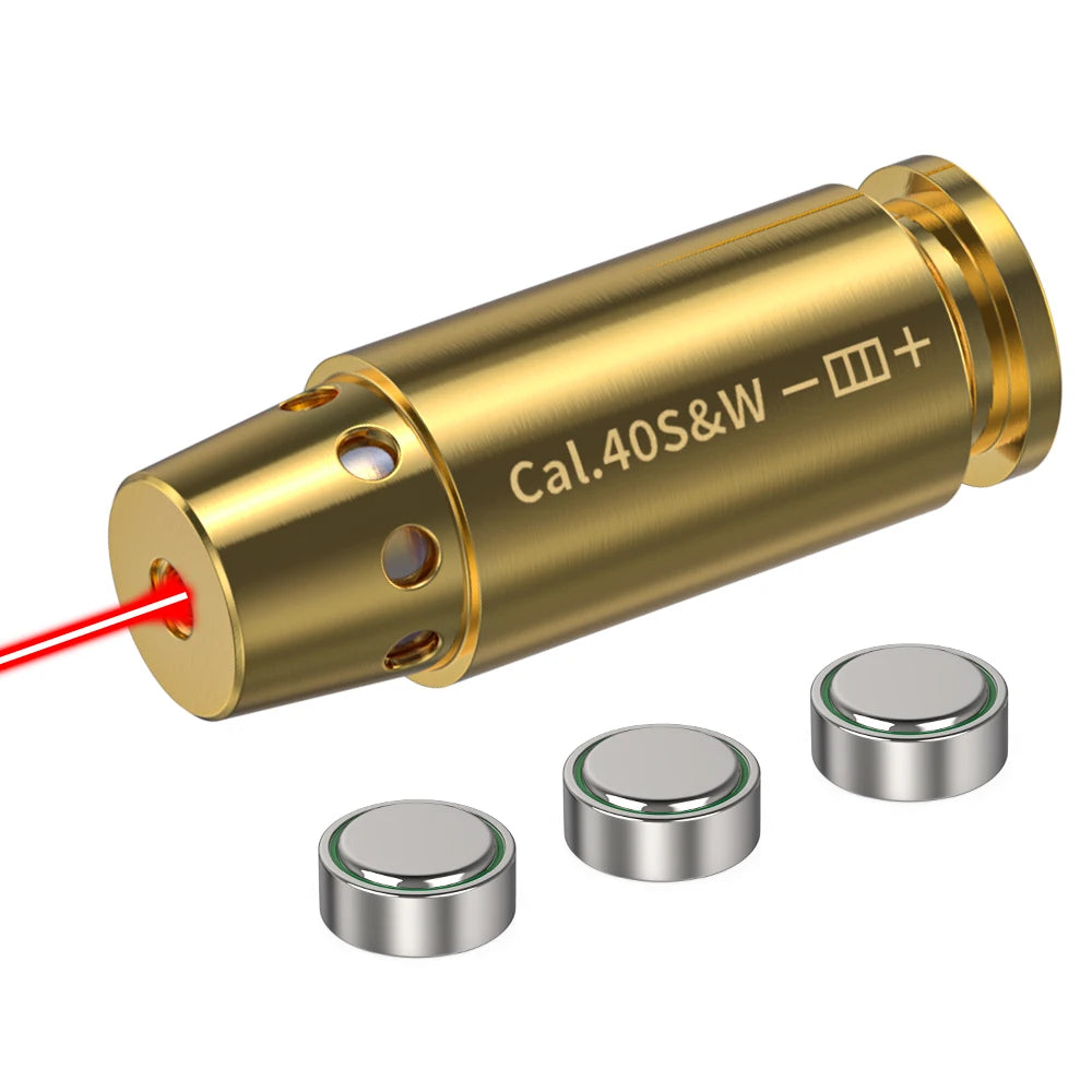 Red Laser Bore sighter Cartridge Dot Laser Bore Sighter for Pistol & Rifle Scope - Hunting Accessory Training Shoot Sight