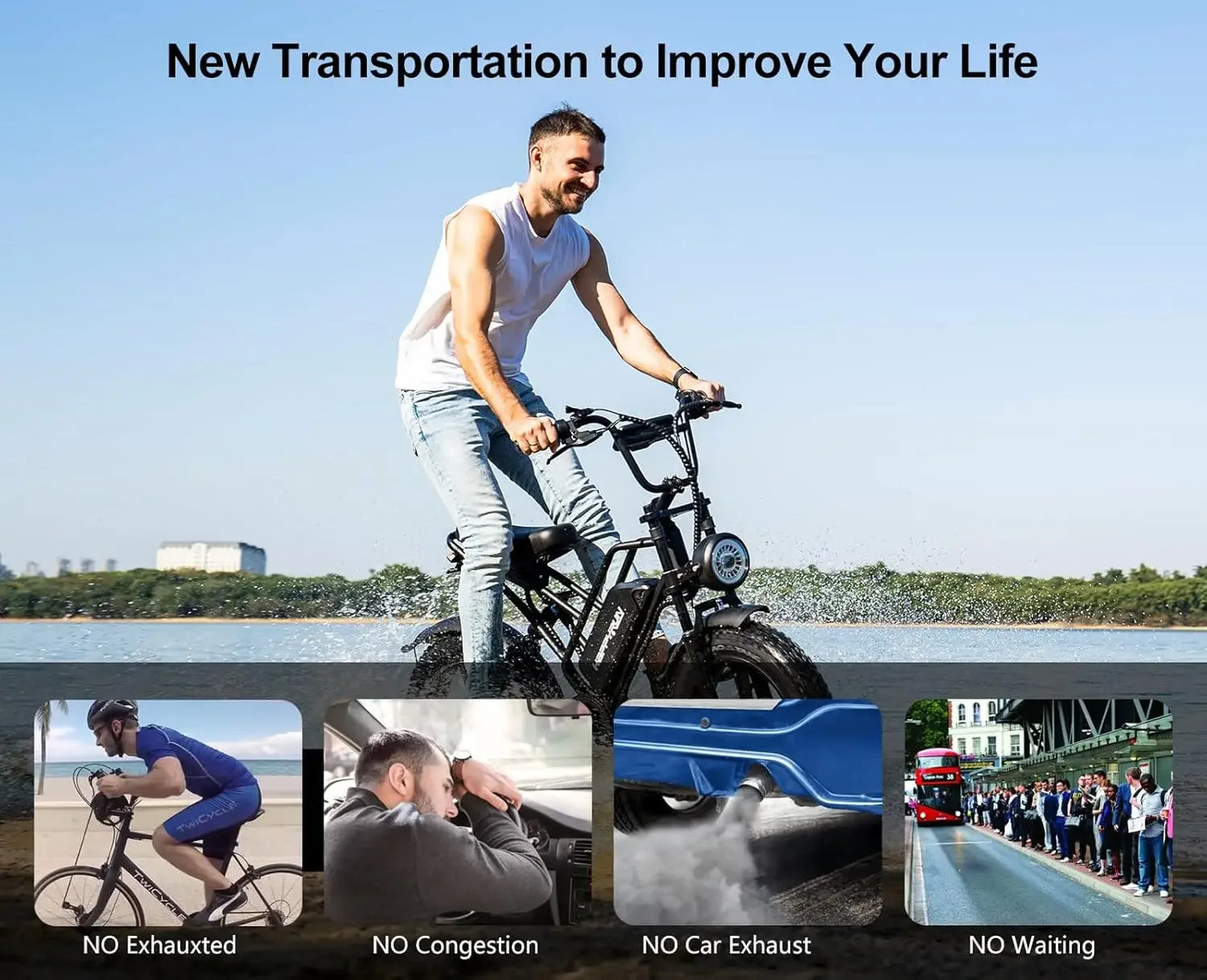 campping 1500W Style Electric Bike Adult eBikes -48V 18Ah Removable Battery 60+ Mile 32MPH Top Speed - All Terrain Fat Tire Elec