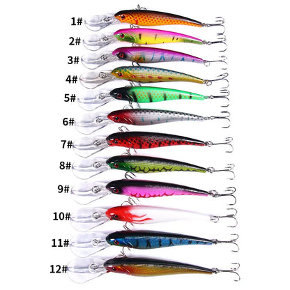 Hengjia 16.5cm 28g Big Minnow Lure Trolling Bait Artificial Wobblers  Deep Diving Sea Fishing Tackle Bass Pike Crankbaits