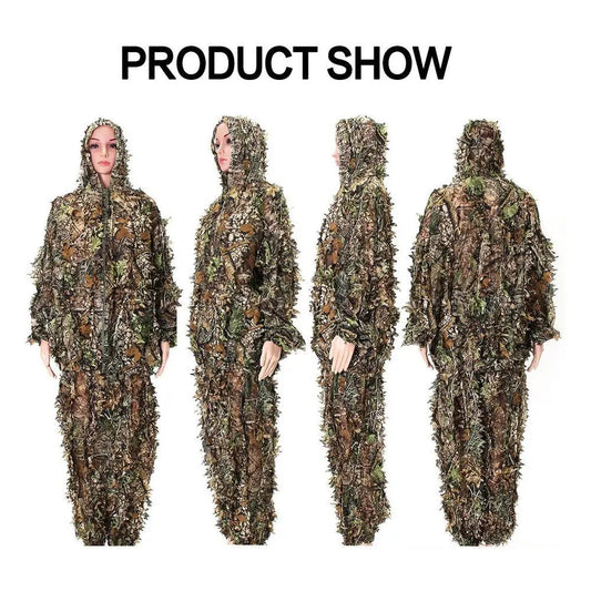 Camouflage 3D Leafy   Hunting Clothing Combat Clothes Set