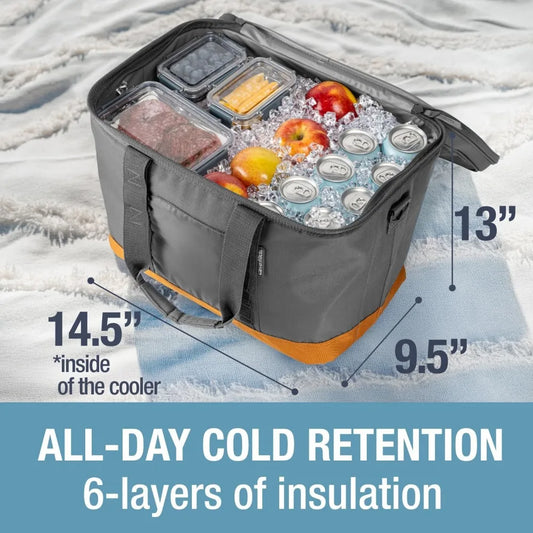 Collapsible Cooler Shoulder Strap, Bottle Opener, Great Car Coolers