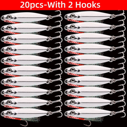 Metal Jig Fishing Lure Shore Cast Hook Swimbait Artificial Bait