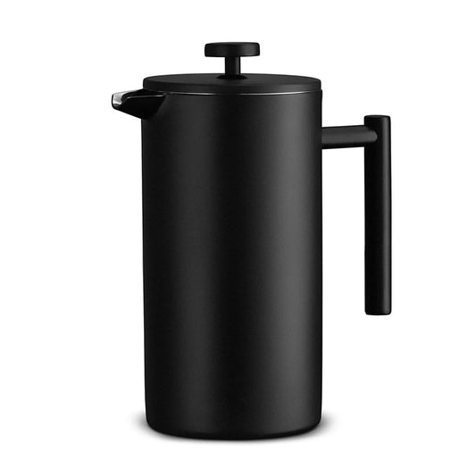 Premium Stainless Steel Double Wall Coffee Press with 3 Filters Thermal Kettle for Camping