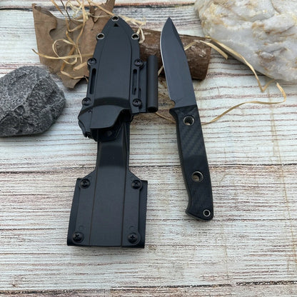 BM 163BK Straight Knife Nylon Fiber Handle D2 Blade Outdoor Combat Military Hunting Cutting Self-defense Multi-tools Men's Gift