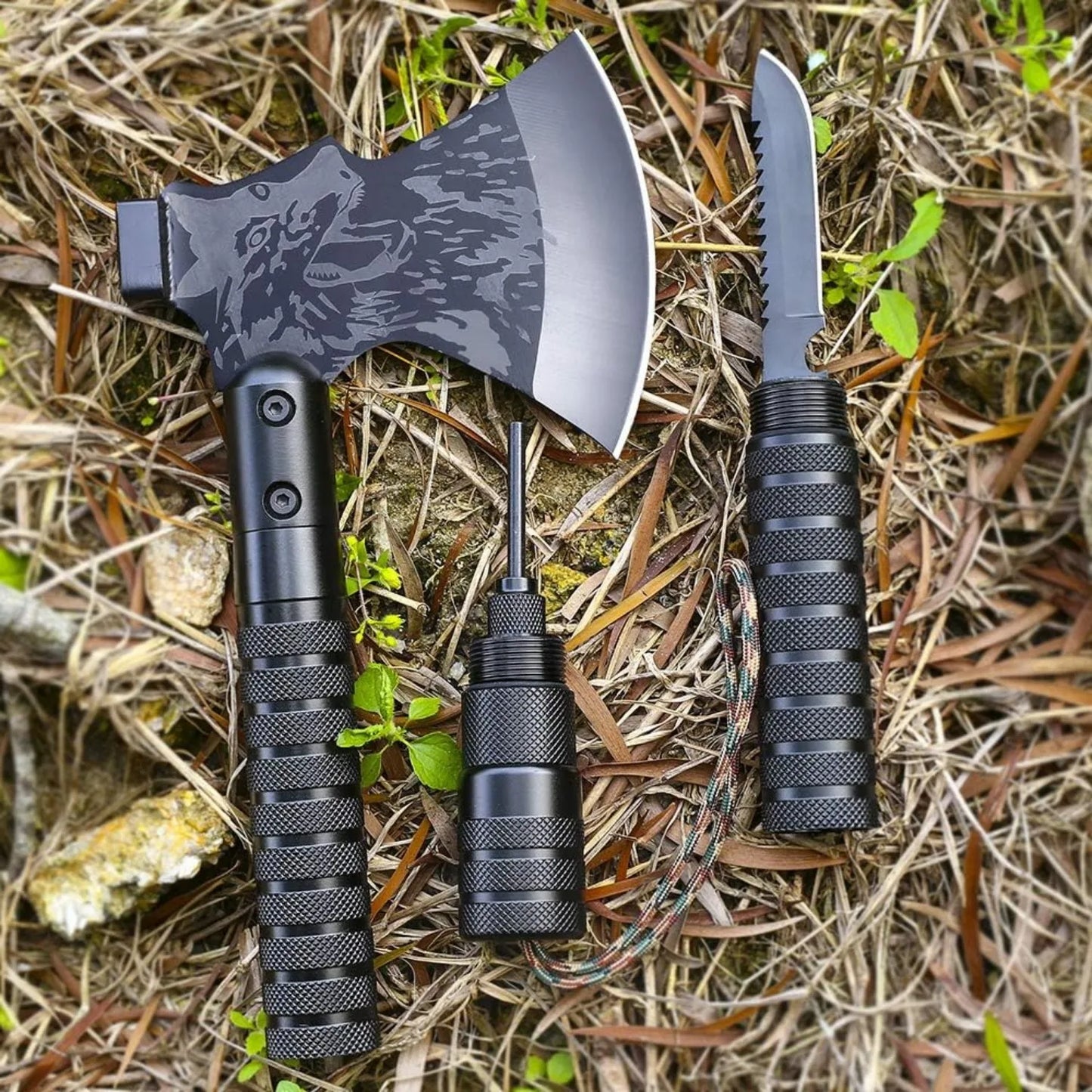 Tactical Folding Survival Axe w/Hammer