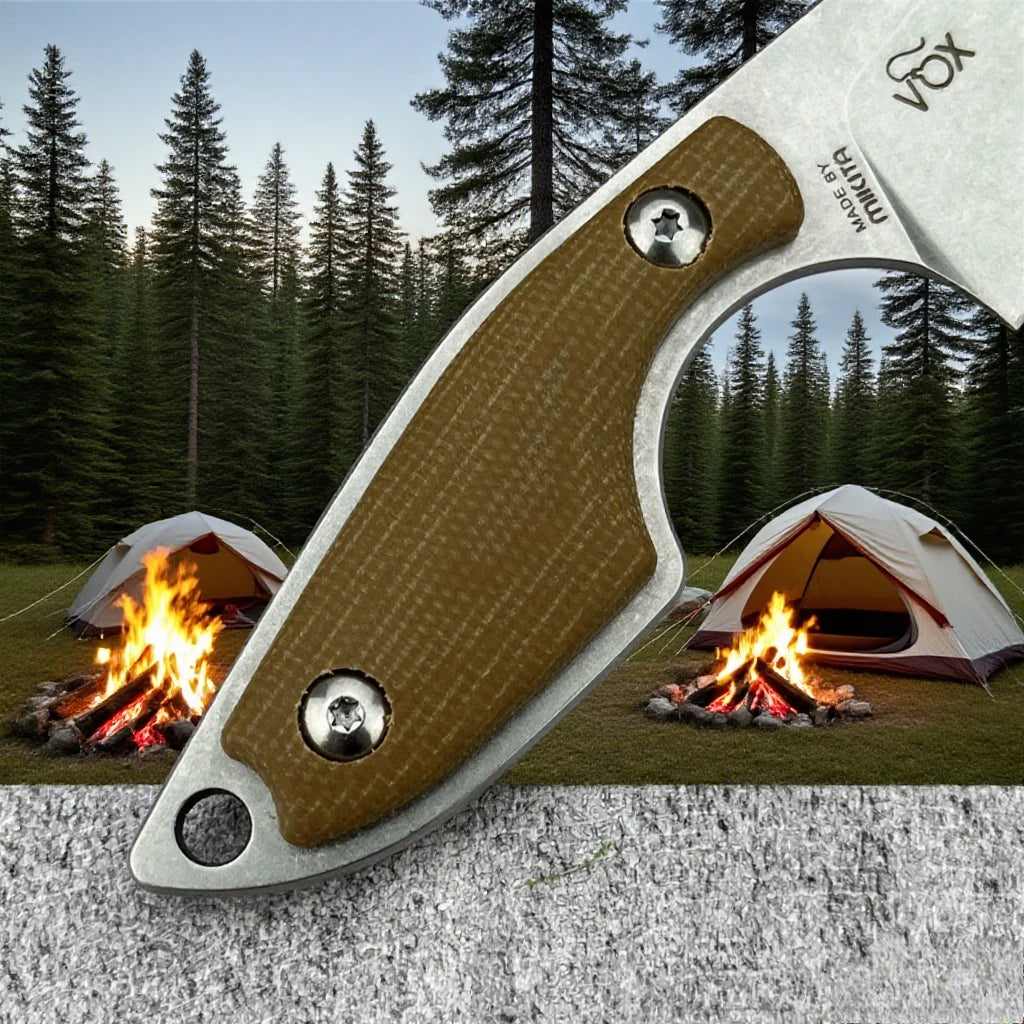 Outdoor Straight Blade Survival Hunting Self-Defense Camping Essential