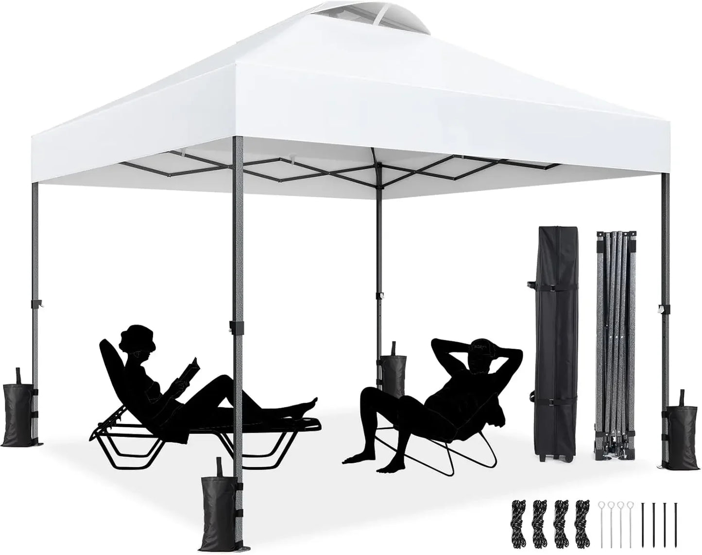 10x10ft 1-Person Setup Pop Up Canopy Tent