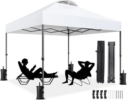 10x10ft 1-Person Setup Pop Up Canopy Tent